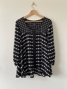 Style & Co Printed A line Blouse